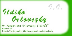 ildiko orlovszky business card